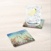 Wilde bloemen en sterren kartonnen onderzetters (Insitu)