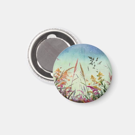 Wilde bloemen en sterren magneet (Voorkant / Achterkant)