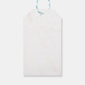 Wilde bloemen en vertakkingen in gespleten tonen cadeaulabel (Achterkant)