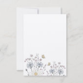 Wilde bloemen en vlinder bedankkaart (Achterkant)