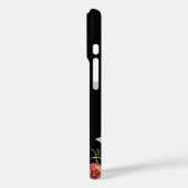 Wilde bloemen en vlinder op zwart Case-Mate iPhone case (Achterkant / Links)