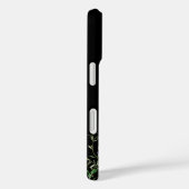 Wilde bloemen en vlinder op zwart Case-Mate iPhone case (Achterkant / Rechts)