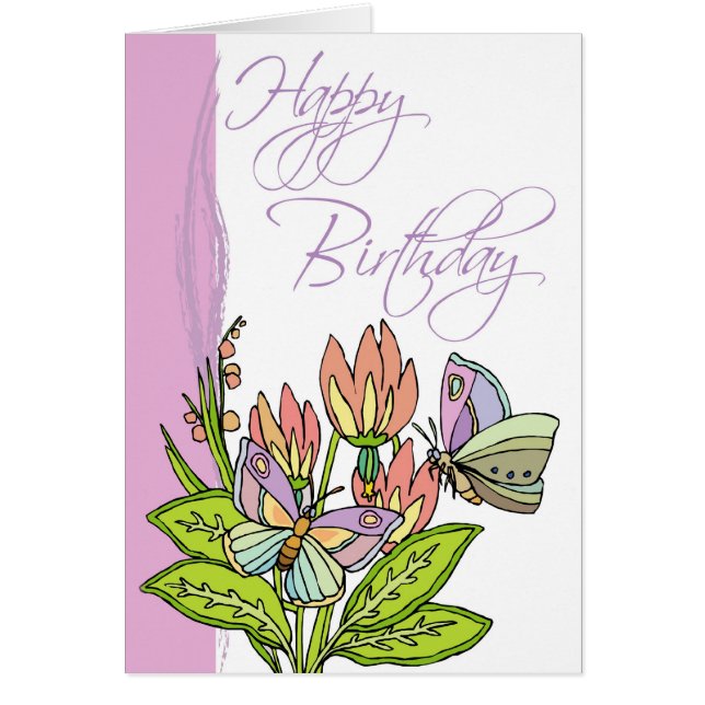 Wilde bloemen en vlinders (Voorkant)