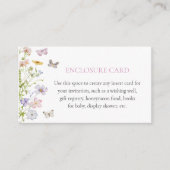 Wilde Bloemen en Vlinders Aangepaste Enclosure Kaa Informatiekaartje (Voorkant)