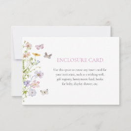 Wilde Bloemen en Vlinders Aangepaste Envelopkaart Kaart