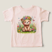 Wilde bloemen en vlinders Beary Schattige (Design voorkant)