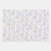 Wilde bloemen en vlinders bloementuin inpakpapier vel (Voorkant 2)