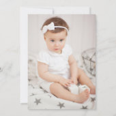 Wilde bloemen en vlinders | Foto terug Doopsel Kaart (Achterkant)