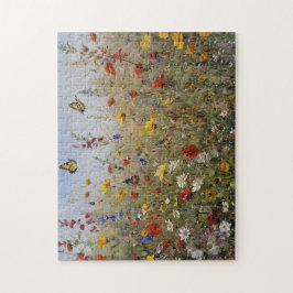 Wilde Bloemen en Vlinders Legpuzzel