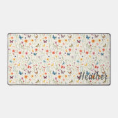 Wilde Bloemen en Vlinders Monogram Bureaumat (Voorkant)