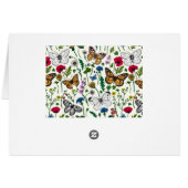 Wilde bloemen en vlinders op wit (Achterkant Horizontaal)