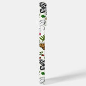 Wilde bloemen en vlinders op wit Case-Mate iPhone case (Achterkant / Rechts)