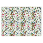 Wilde bloemen en vlinders op wit tafelkleed (Voorkant (Horizontaal))