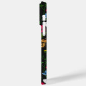 Wilde bloemen en vlinders op zwart Case-Mate iPhone case (Achterkant / Links)
