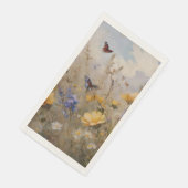 Wilde bloemen en vlinders Papier servet (Hoek)