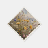 Wilde bloemen en vlinders Papier servet (Hoek)
