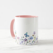 Wilde Bloemen en Vlinders Rand Mok (Voorkant links)