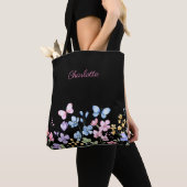 Wilde bloemen en vlinders tote bag (Dichtbij)