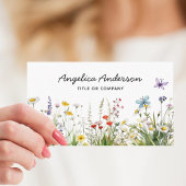 Wilde bloemen en vlinders visitekaartje