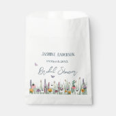 Wilde bloemen en vlinders vrijgezellenfeest beguns bedankzakje (Voorkant)