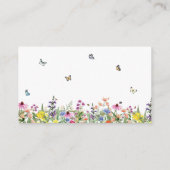 Wilde bloemen en Vrijgezellenfeest van Butterflies Informatiekaartje (Achterkant)