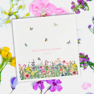 Wilde bloemen en Vrijgezellenfeest van Butterflies Servet