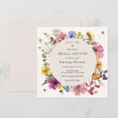 Wilde bloemen en Vrijgezellenfeest van de MidSumme Kaart (Voorkant / Achterkant)