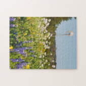 Wilde bloemen en windmolens in Texas Hill Country Legpuzzel (Horizontaal)