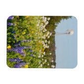 Wilde bloemen en windmolens in Texas Hill Country Magneet (Horizontaal)