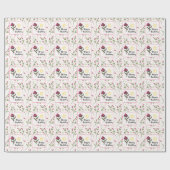 wilde bloemen en zonescherm Birthday Cadeaupapier (Vlak)