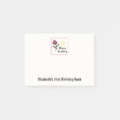 wilde bloemen en zonescherm Birthday Post-it® Notes (Voorkant)