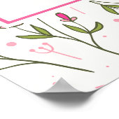  wilde bloemen en zonescherm Birthday Poster (Hoek)