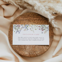 Wilde Bloemen Enclosure Kaart Aangepaste Inzet Blo