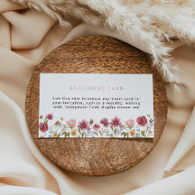 Wilde Bloemen Enclosure Kaart Aangepaste Inzet Blo