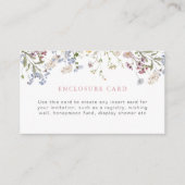 Wilde bloemen envelop kaart aangepaste inzet bloem (Voorkant)