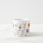 Wilde bloemen espresso kop (Voorkant)