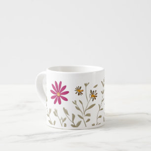Wilde bloemen espresso kop