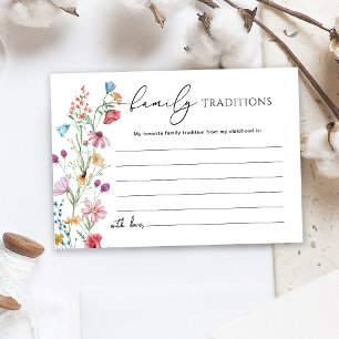 Wilde Bloemen Familie Tradities Informatiekaartje