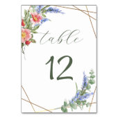 Wilde bloemen Faux Gold Foil Geometric Lijst Rusti Kaart (Voorkant)