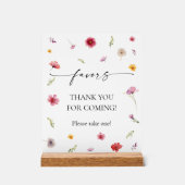 Wilde bloemen favoriet acryl bord (Voorkant)