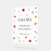 Wilde bloemen favoriet acryl bord (Hoek)