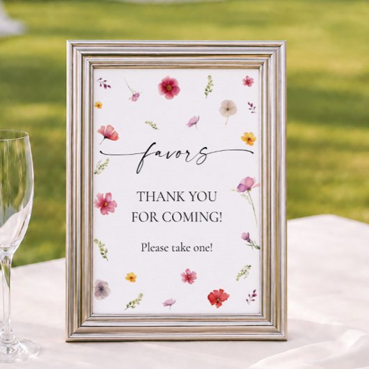 Wilde bloemen favoriet poster