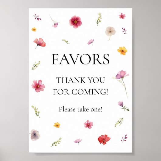 Wilde bloemen favoriete poster (Voorkant)
