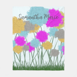  wilde bloemen fleece deken