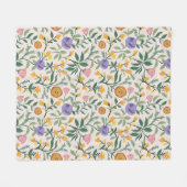 Wilde Bloemen Fleece Deken (Voorkant (Horizontaal))