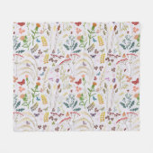 Wilde bloemen fleece deken (Voorkant (Horizontaal))