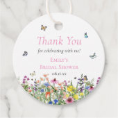 Wilde bloemen Floral & Butterflies Hartelijk dank Bedankjes Labels (Voorkant)