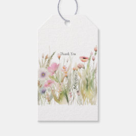 Wilde bloemen Floral Cadeaulabel