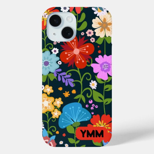 Wilde bloemen Floral Case-Mate iPhone Case (Achterkant)