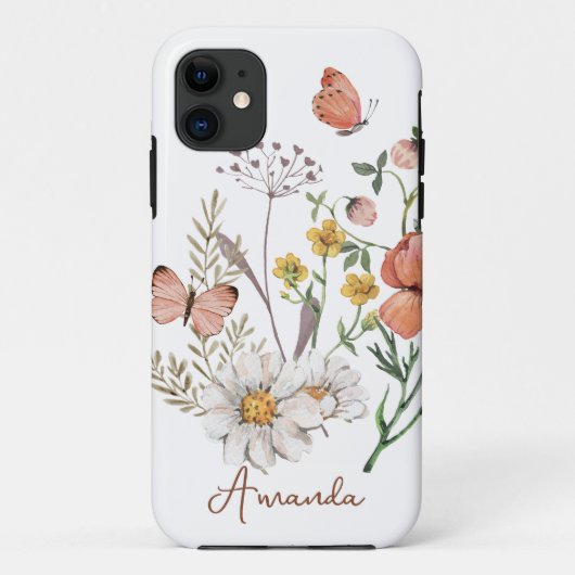 Wilde bloemen Floral Case-Mate iPhone Case (Achterkant)
